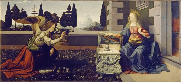 Na kurzu věnovanému dějinám umění dojde pochopitelně i na renesanci a díla slavného mistra Leonarda da Vinci (na snímku je zachyceno jeho dílo Zvěstování Panny Marie)