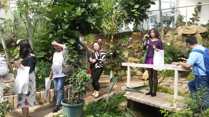 Čínská delegace obdivovala také hradeckou Botanickou zahradu léčivých rostlin