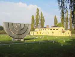Menorah at Jewish cemetery