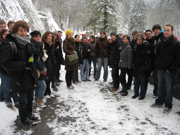 Tanja in the middle (The trip to Český Šternberk (2009/10) was organised by Erasmus Club FF and Erasmus Clubem MFF).