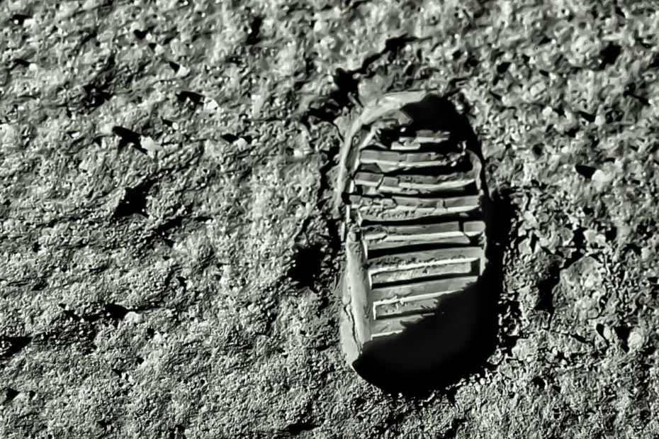 Stopa Buzze Aldrina na Měsíci