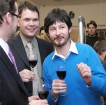 From left: Dean of the Faculty of Arts doc. PhDr. Michal Stehlík, Ph.D., Patrik Eichler and Michal Ježek