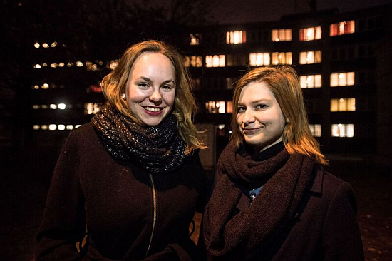 Home, sweet, temporary home: Roommates at Charles University Ieva Murniece (left) and Alina Dunajeva . Photo: René Volfík.