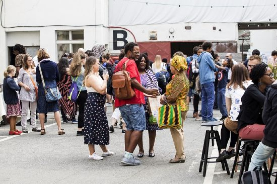 Visitors on Africa Day at Kampus Hybernská - promoting the founding of the new Centre of African Studies at Charles University. May 25, 2019. Photo: Eva Kořínková